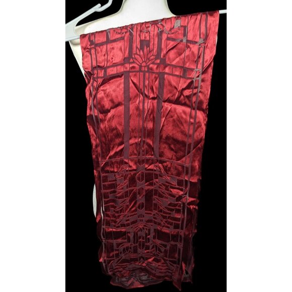 MOMA Officially Licensed Frank Lloyd Wright Red Burnout Scarf - Picture 1 of 12